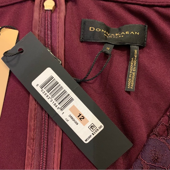 Donna Karan Purple Lace Split Butterfly Sleeve - Picture 4 of 8